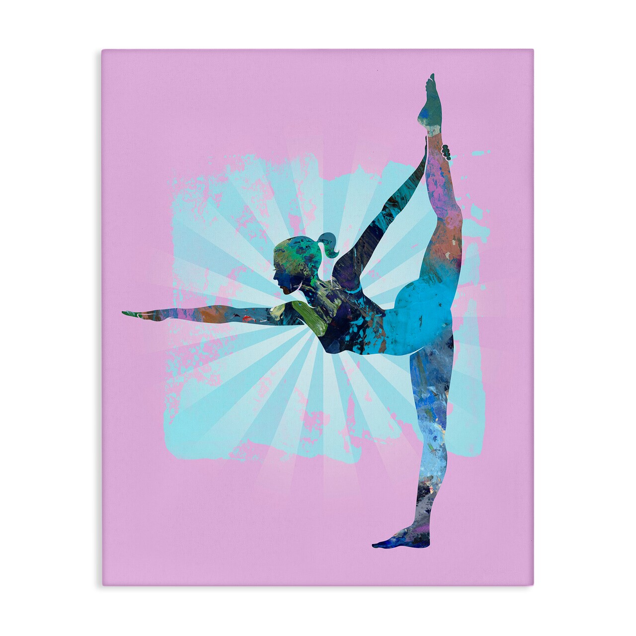 Stupell Industries Stretching Mindful Exercise Canvas Wall Art Design by Tim Parker